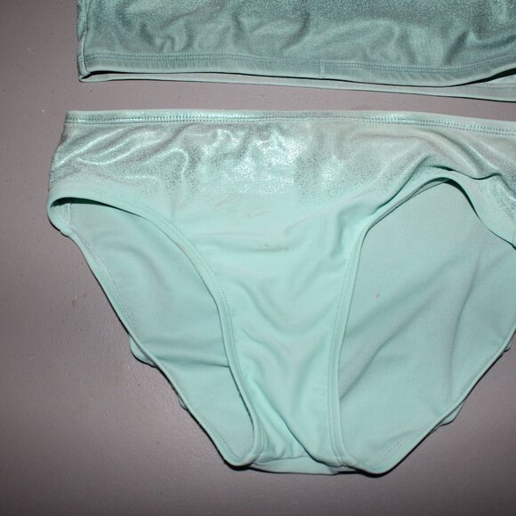 Blue 2 Pcs Justice Bikini Swimsuit Size 14 - Picture 3 of 11